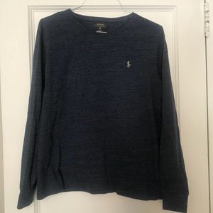 POLO Ralph LaurenMen’s v-neck shirt (blue; medium)